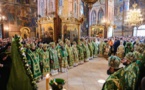 En la fête de saint Serge de Radonège, Monseigneur Antoine a pris part à la Liturgie patriarcale célébrée à la laure de la Sainte-Trinité près de Moscou