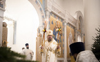 La Nativité du Christ: Mgr Nestor a célébré la Divine Liturgie en la cathédrale de la Sainte Trinité à Paris